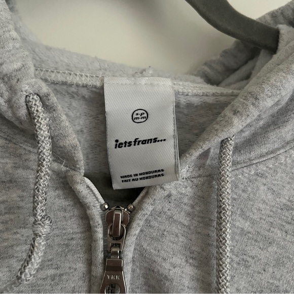 iets Frans Gray Zip Up Hoodie Sweatshirt-Size Medium - Picture 4 of 12